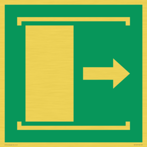 E033 safe condition door slides right to open